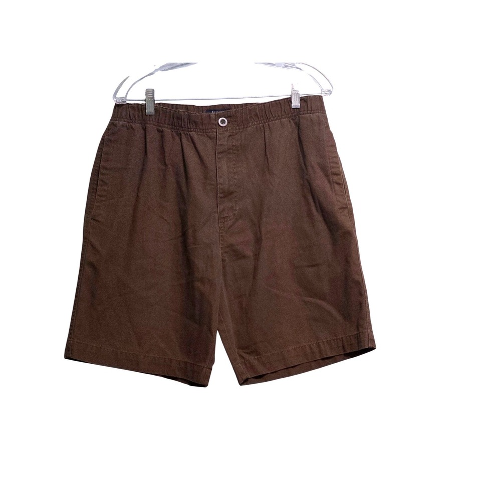Austin Clothing‎ Co Mens Brown Elastic Waist Cotton Chino Shorts Size M